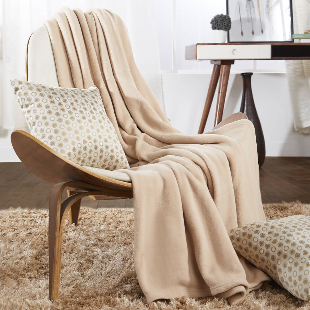 best beige winter double bed blanket – lifestyle view